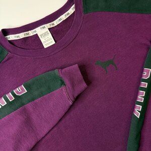 Victoria's Secret PINK Purple Dog & Back Hit Long Sleeve Sweatshirt M